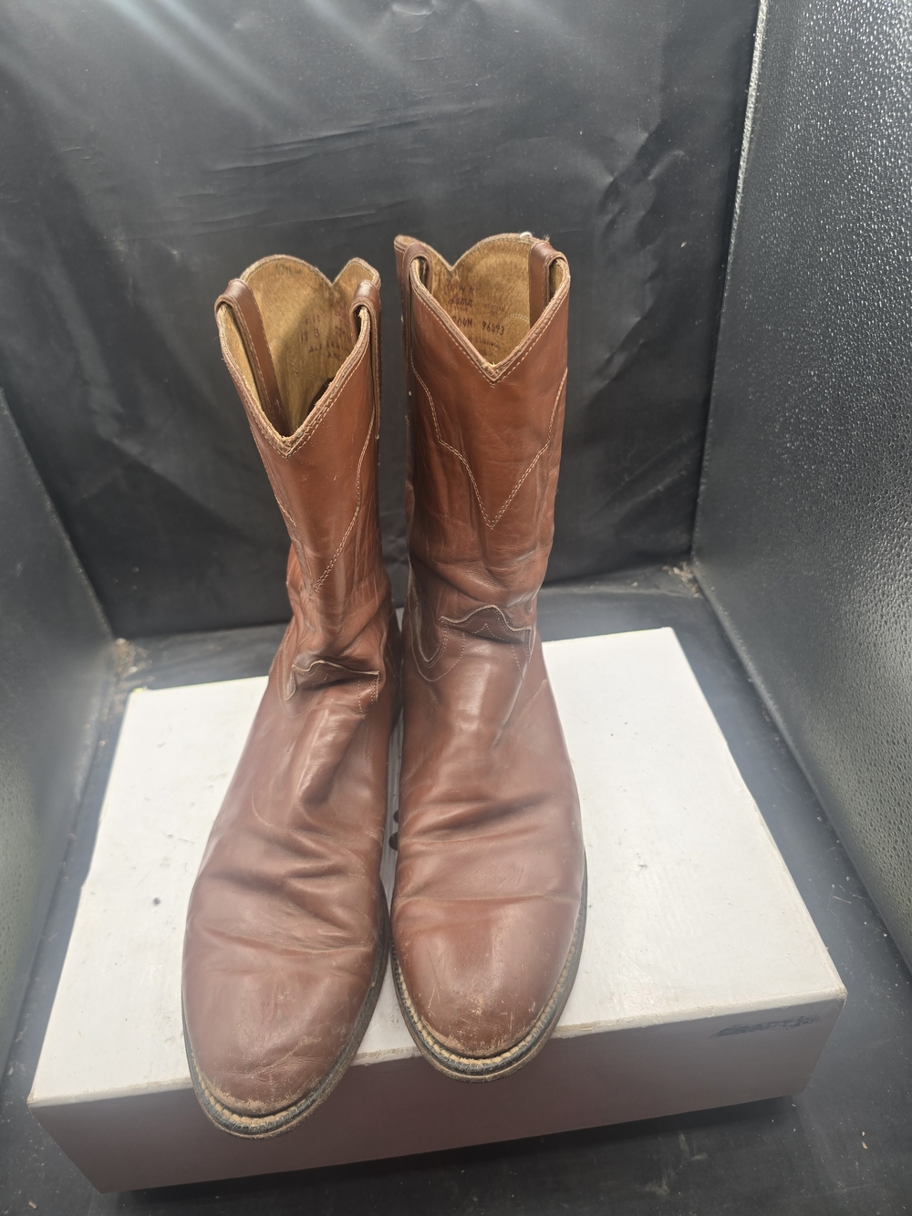 Tony Lama Brown Leather Cowboy Boots